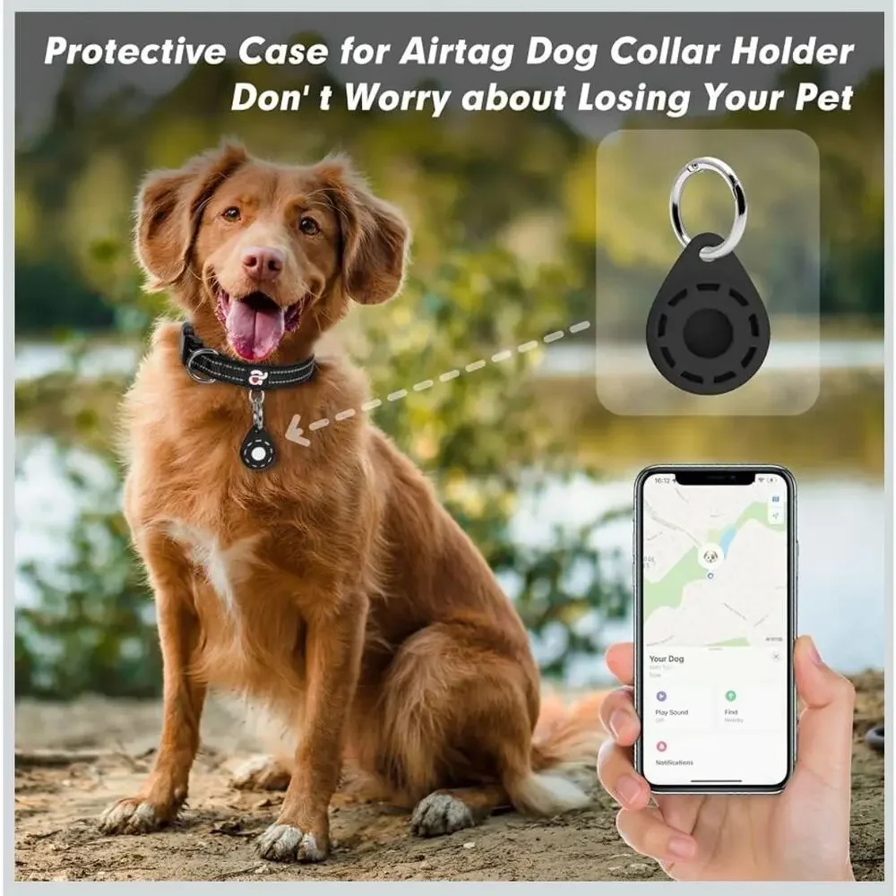 Small Dog Collar with Airtag Holder